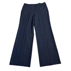 St. John Size 14 Wide Leg Dress Pants Dark Grey NWOT unfinished hem